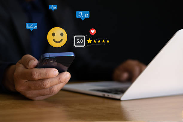 istock Customer satisfaction survey, experience rating, five-star rating 2210514493