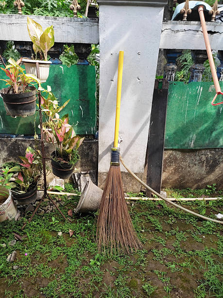 istock Traditional Coconut Broom Standing in a Garden 2210517162