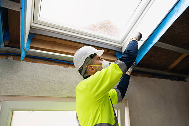 istock Plasterboard Installation Around Roof Window in Attic Renovation 2210517429