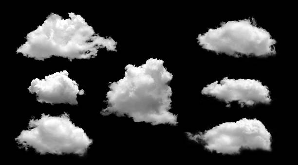 istock Clouds in the sky with black and white isolated like background with lights and patterns isolated on the image. 2210517998