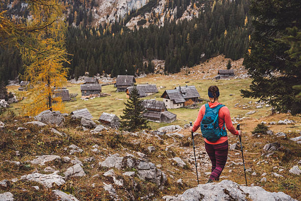 istock Hiker Descending into a Scenic Mountain Valley 2210518562