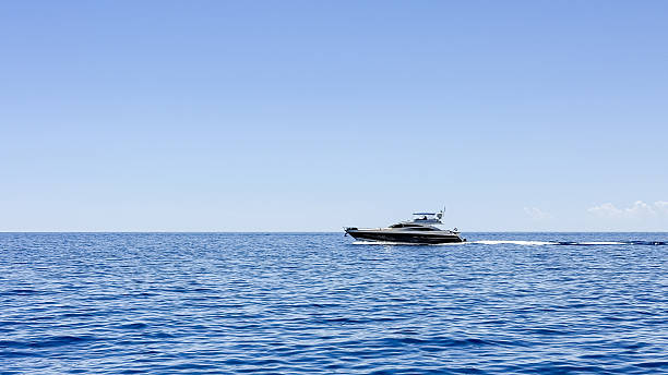 istock Speedboat racing along the open sea 2210520663