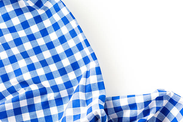 istock Blue and White Checkered Fabric for Tablecloth or Textile Background 2210522699