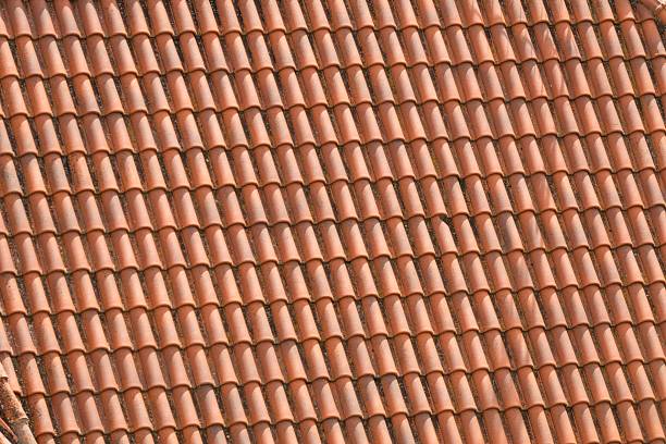 Aerial view showcasing a terracotta tiled roof