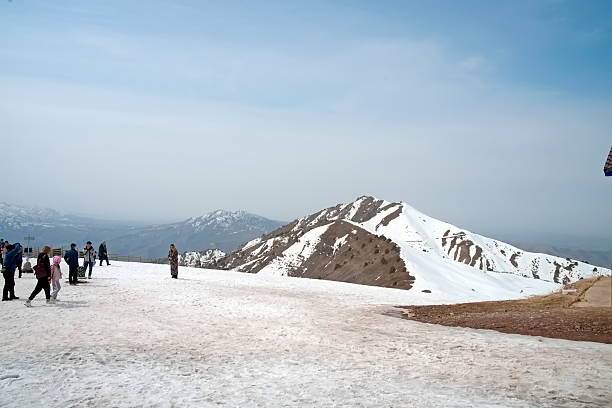 Amirsoy Resort, Uzbekistan – March 22, 2025, restaurant at the top of Amirsoy resort Mountain in the day