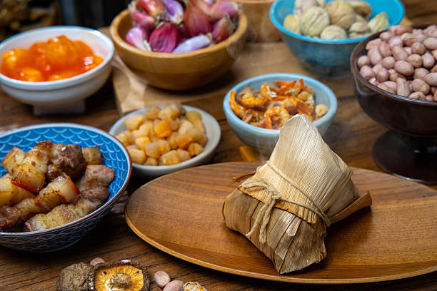 istock Traditional Taiwanese Rice Dumpling with Various Ingredients Displayed 2210531191