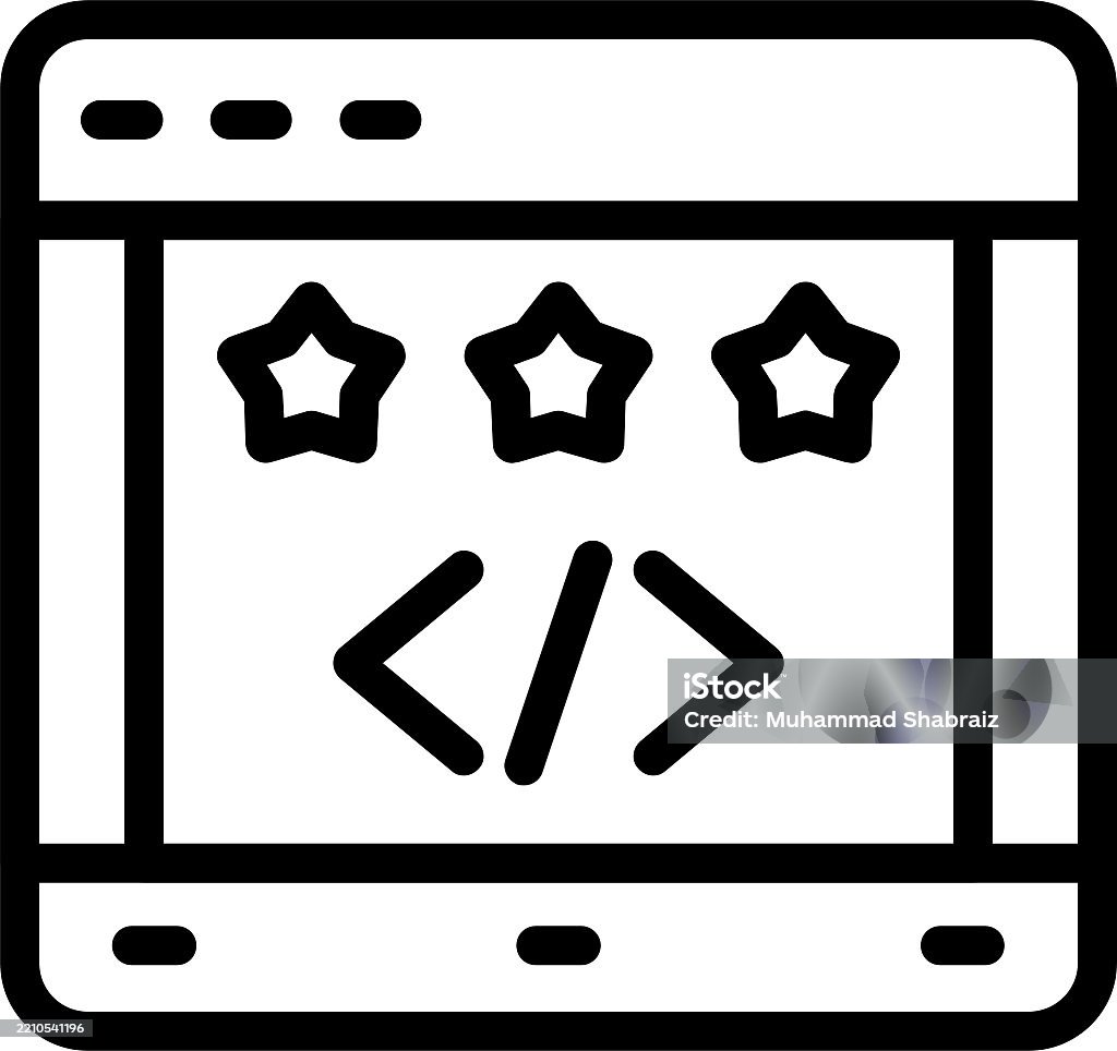 Code Tab Icon Tab Code Stock Illustration - Download Image Now - Horizontal ...