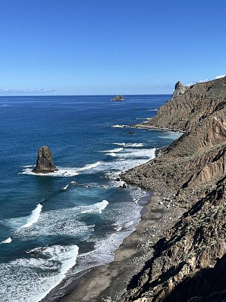 istock Wild Atlantic Coast of Tenerife with Volcanic Cliffs and Blue Ocean 2210545689