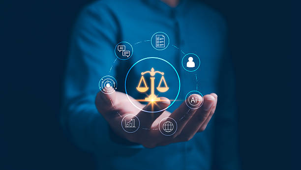 istock AI ethics or AI Law concept. Developing AI codes of ethics. Compliance, regulation, standard , business policy and responsibility for guarding against unintended bias in machine learning algorithms. 2210546442