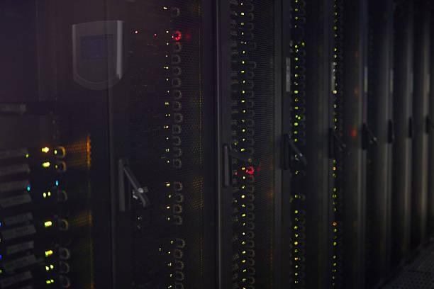 istock Rows of Servers in Data Center with LED Lights 2210550071