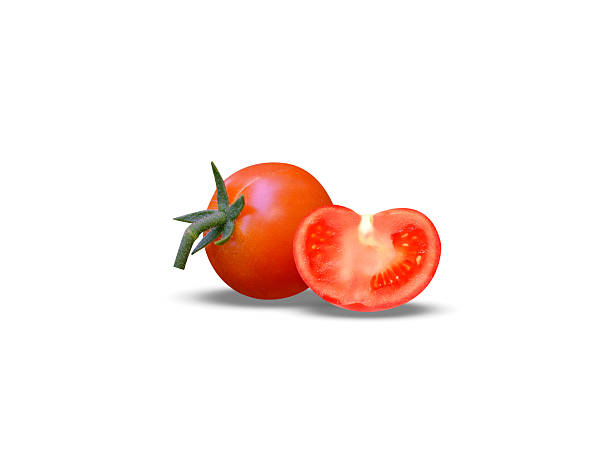 istock closupe ripe tomato with slice or Solanum lycopersicum 2210563273