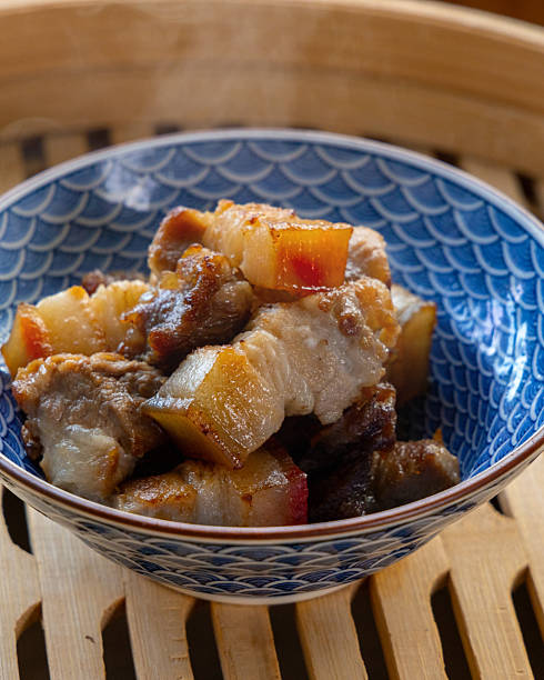pork belly, steamed, braised, chinese, delicious