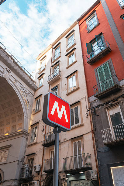 istock Metro Sign in Naples Street 2210564632