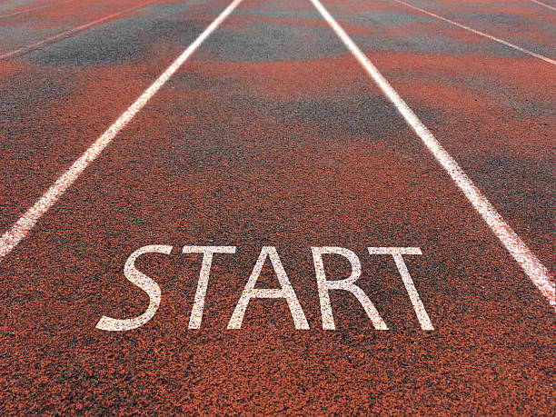 Start line racing texture background top view