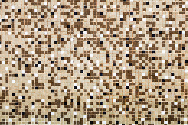 istock Small tiles on the wall in white and brown color 2210566197