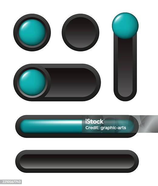 User Interface Design Elements Toggle Button Radio Button And Slider ...
