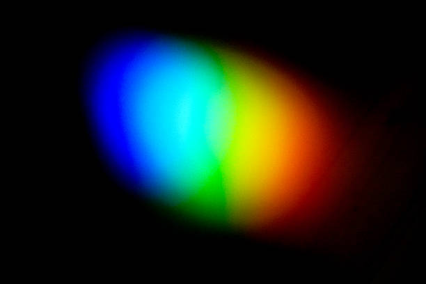 Abstract colored holographic gradient blur background. Blurred rainbow colors, light leaks flare reflection overlay. Real photo.