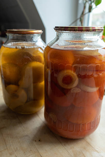 Fruits and vegetables in the bottle at home