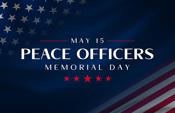 Peace Officers Memorial Day background, poster, May 15. Vector Peace Officers Memorial Day background, poster, May 15. Vector illustration national police week stock illustrations