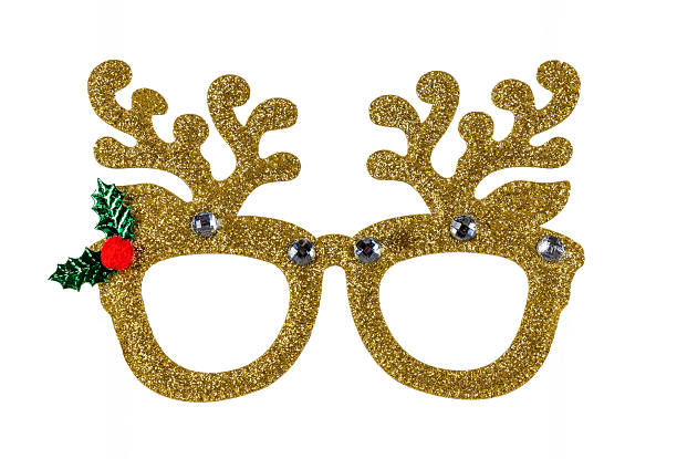 istock Christmas glasses on white background 2210577932