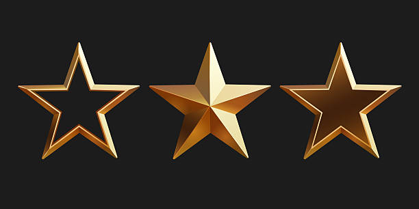 istock star set award, gold stars on black background. Vector illustration 2210585228