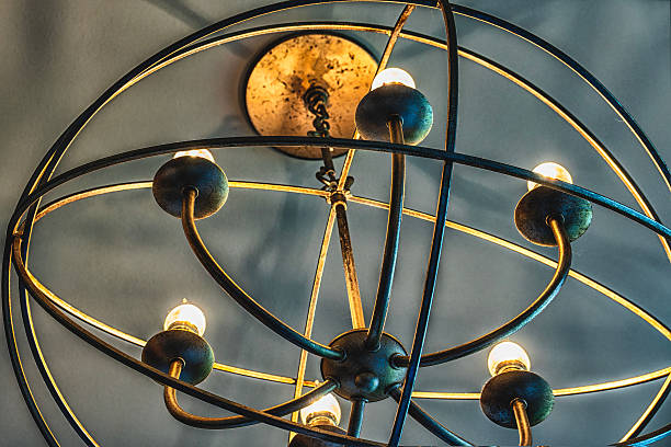 Looking up to a chandelair