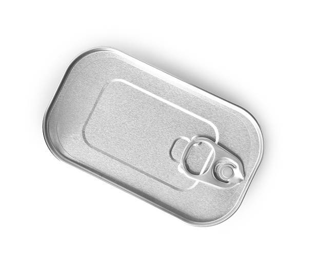 istock One closed tin can isolated on white, top view 2210588139