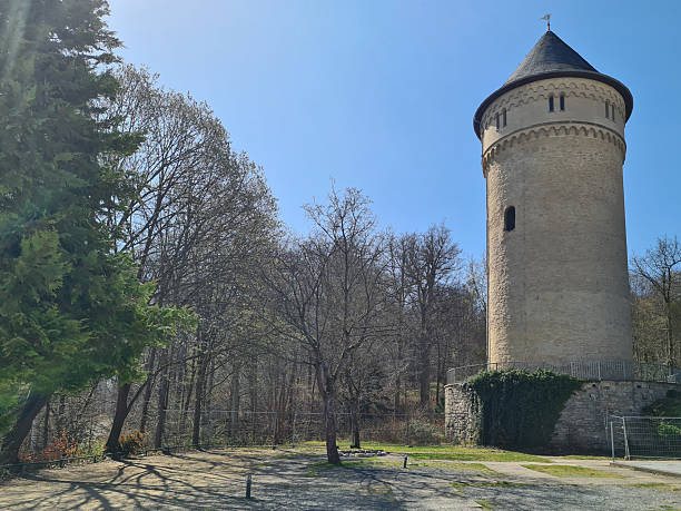 istock Gera Thuringia Germany - district Untermhaus at river weisse Elster with Hofwiesenpark 2210591375