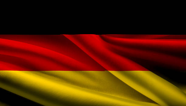 Close up of German flag background.