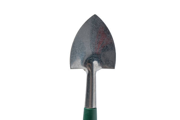 istock A metal shovel with a green handle 2210599085