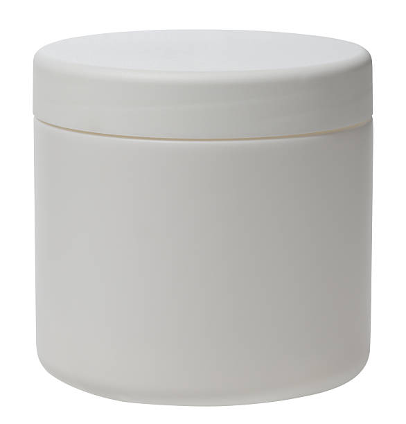 istock White plastic jar with lid for cream on isolated background 2210612458