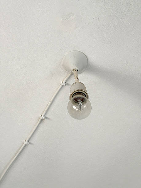 istock Electric lamp, light bulb hanging on the ceiling 2210613948