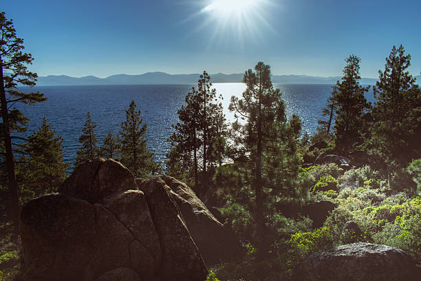 Beautiful view of the shore of Southlake Tahoe from Sand Harbor ￼