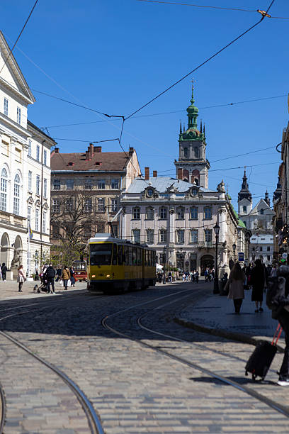 istock The main square of Lviv and tram tracks 2210623412