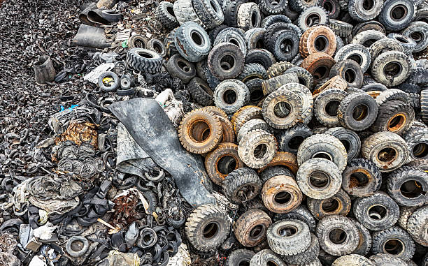 Tire Graveyard, Waste Tires Ready for Recycling