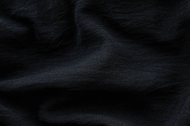 istock dark black fabric texture and background beautiful close up. wrinkled pattern on dark black fabric 2210627484