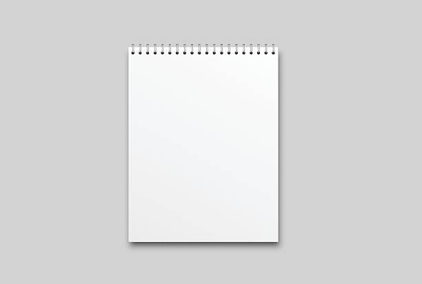 istock Blank Wall calendar paper page tear-off mockup with spiral rings wirebound binding. Template suitable for presentation calendar design, spiral brochure, notepad, notebook. Vector illustration 2210636818