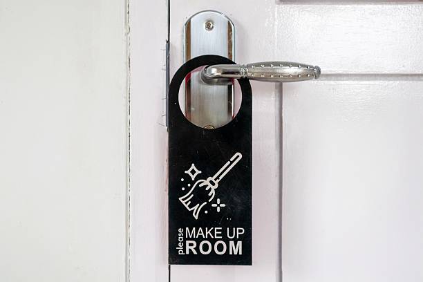 istock Please Make Up Room sign on hotel room's door 2210638123