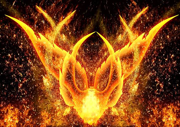 istock 3d illustration of fire flames bursting into abstract shapes 2210639447
