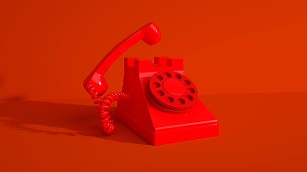 istock Retro Red Rotary Phone 3D Illustration 2210643725