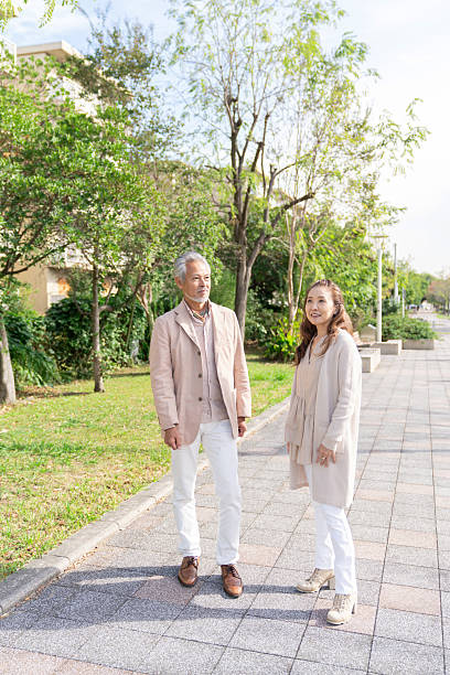 portrait of asian senior age couple