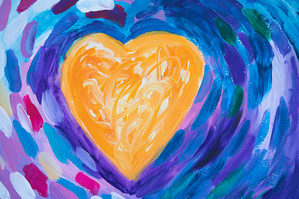 istock Heart Painting - acrylic  and watercolor on paper 2210651825