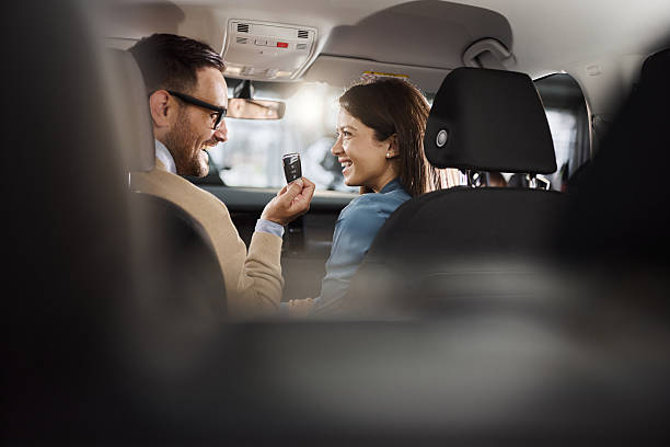 istock Look at our new car key honey! 2210664533
