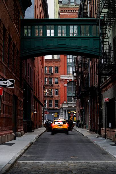 istock Iconic Jay Street Sky Bridge in Tribeca Manhattan 2210675687