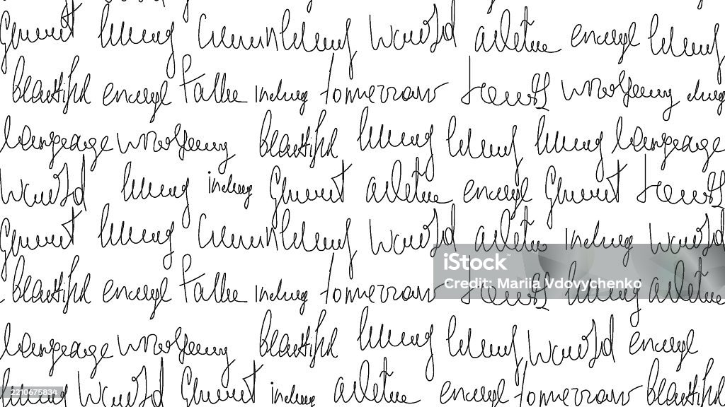 Abstract Script Hand Style Letter Text Background In Hand Style Write Old Cursive Script On ...