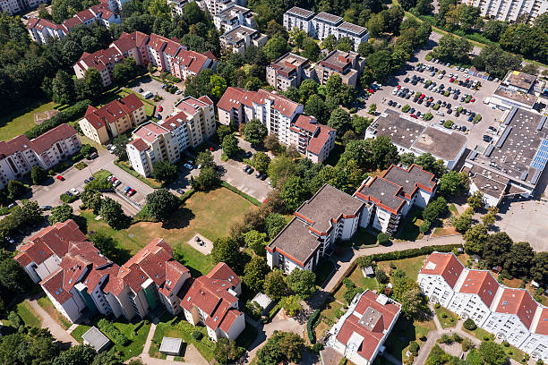 istock Apartment buildings from above 2210687980