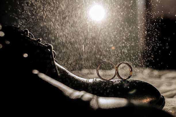 Romantic background of  jewelry and marriage.