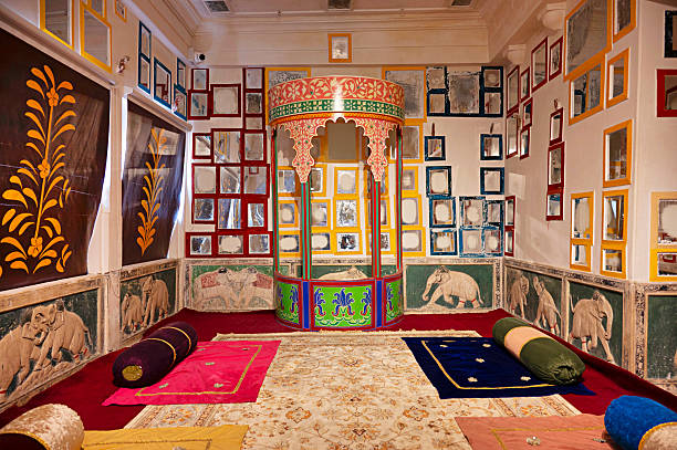 istock Colourful artifacts and paintings displayed in the museum complex, City Palace, Udaipur, Rajasthan 2210692471