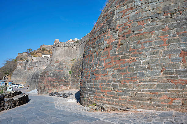 Fortification wall, fort complex, Kumbhalgarh, Rajsamand District, Rajasthan