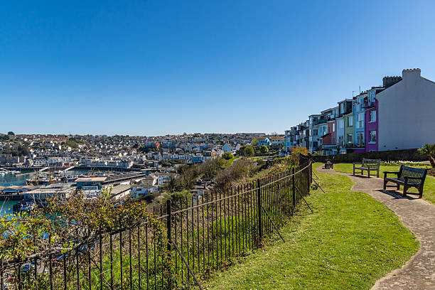 istock Bonsey Rose Gardens in Brixham in Devon with coastal views 2210694520